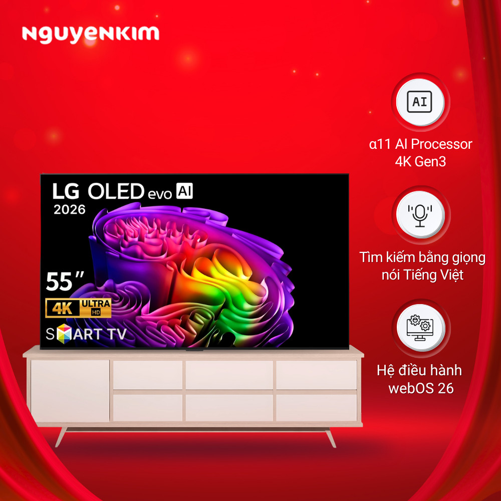 Smart Tivi OLED AI LG 4K 55 inch OLED55G6PSA