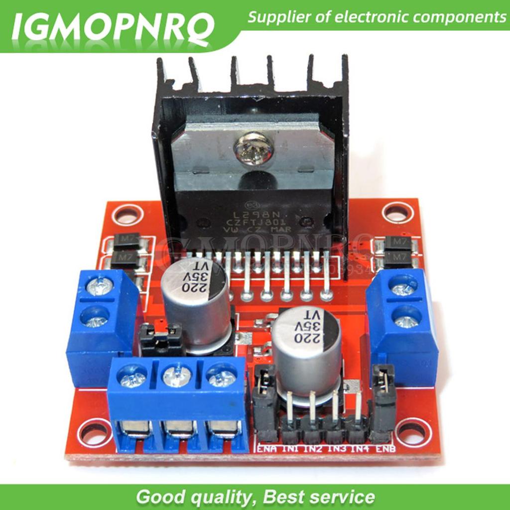 1 Chiếc Dual H Bridge DC Stepper Motor Drive Bộ Điều Khiển Ban Mô Đun L298N L-298N Động Cơ 35v220uf