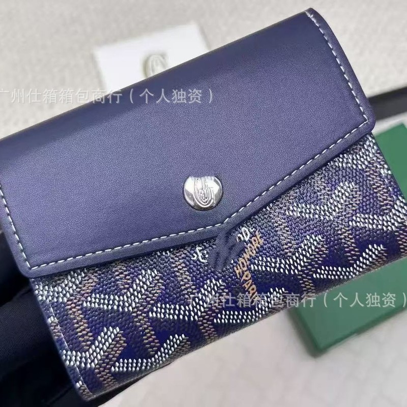 Ví ngắn Goyard Goyard Châu Âu 25 Màu sắc phong cách mới Ba nắp gấp Ví nhỏ