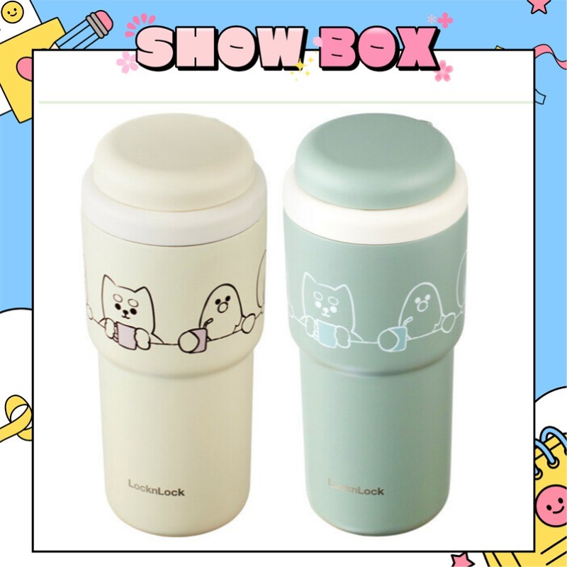 [LocknLock] Webtoon Animal Friends Macaron Tumble Hàn Quốc – Bình hút chân không 480ml dễ thương LHC