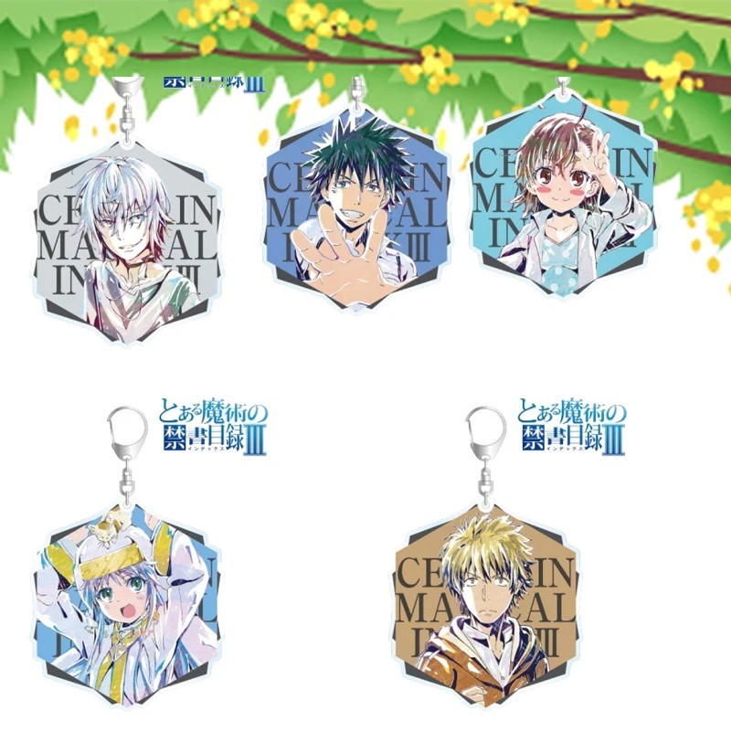 Móc khóa Anime A Certain Magical Index Toaru Majutsu no Index mica acrylic 6cm trang trí quà tặng Mi