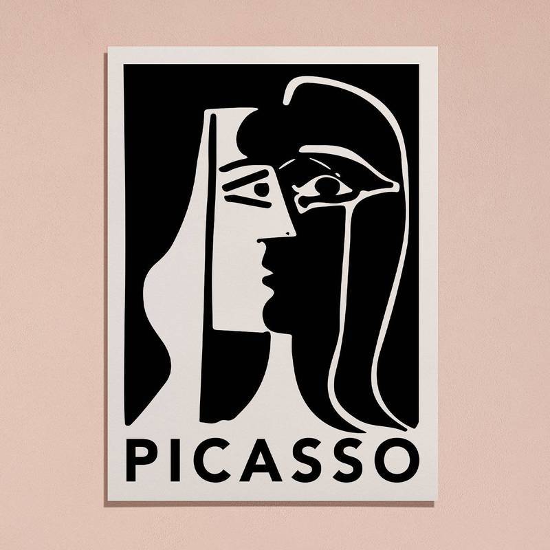 Picasso the Kiss 1979 Tranh Trừu Tượng Vintage Poster Nghệ Thuật In _ Pablo Picasso, Poster Picasso,