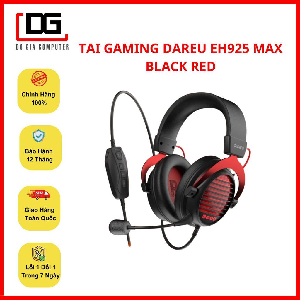 Tai nghe gaming DAREU EH925 MAX Black Red - Bảo Hành 12 Tháng Nhét Tai Earphone Nghe Nhạc