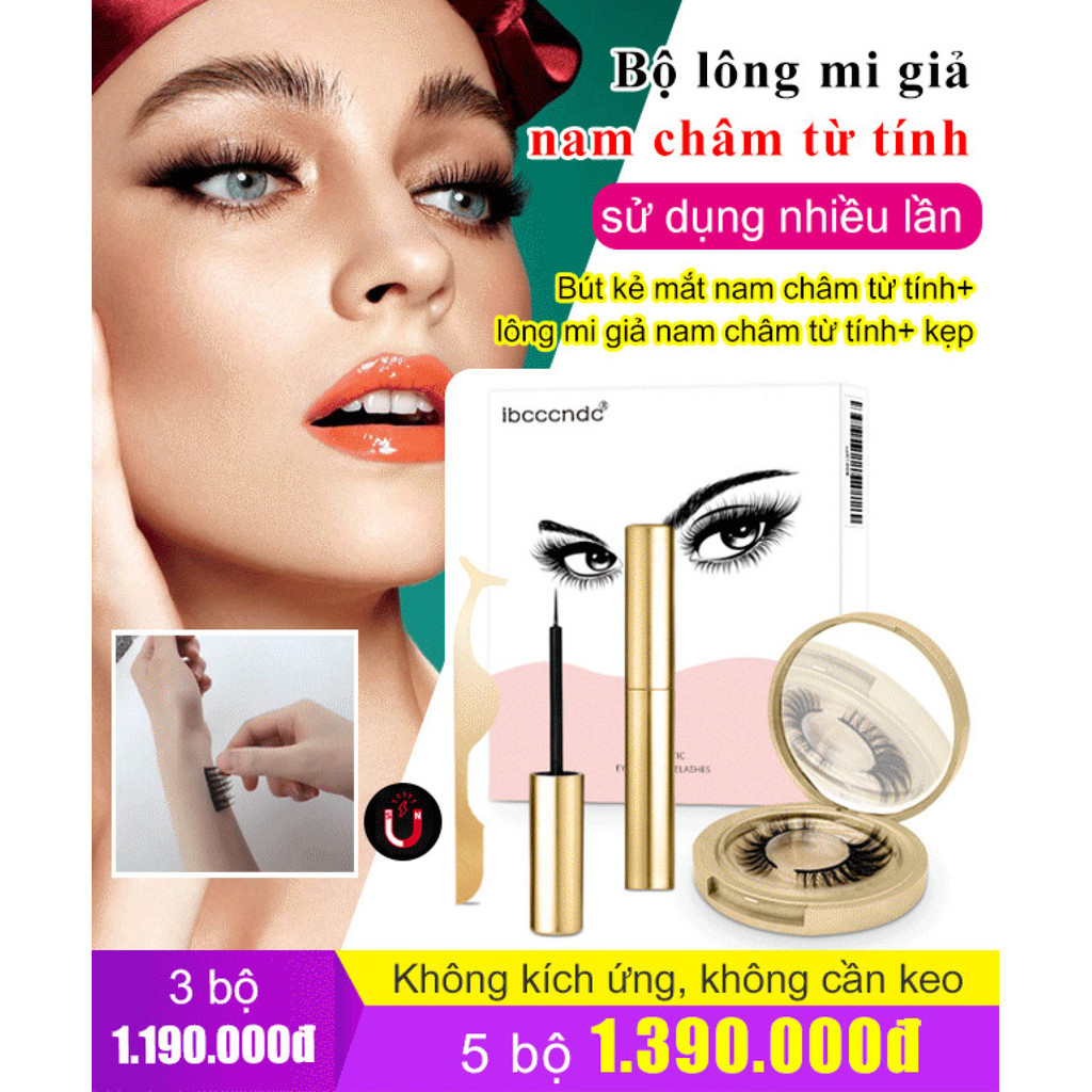 [Reusable Design] Magnetic Eyeliner and Magnetic Eyelash Set with EasytoUse Tweezers/Magnetic Eyelin