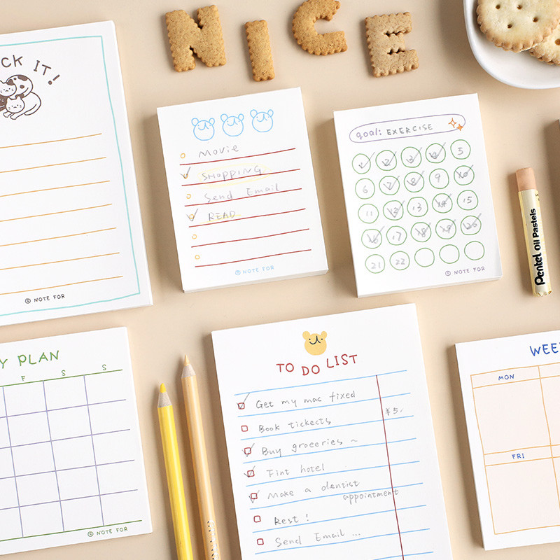 NOTE CHO Kế hoạch dễ thương NOTE Ki Danh sách vẽ tay dễ thương Sổ tay NOTE Sổ tay Danh sách giấy Sổ 