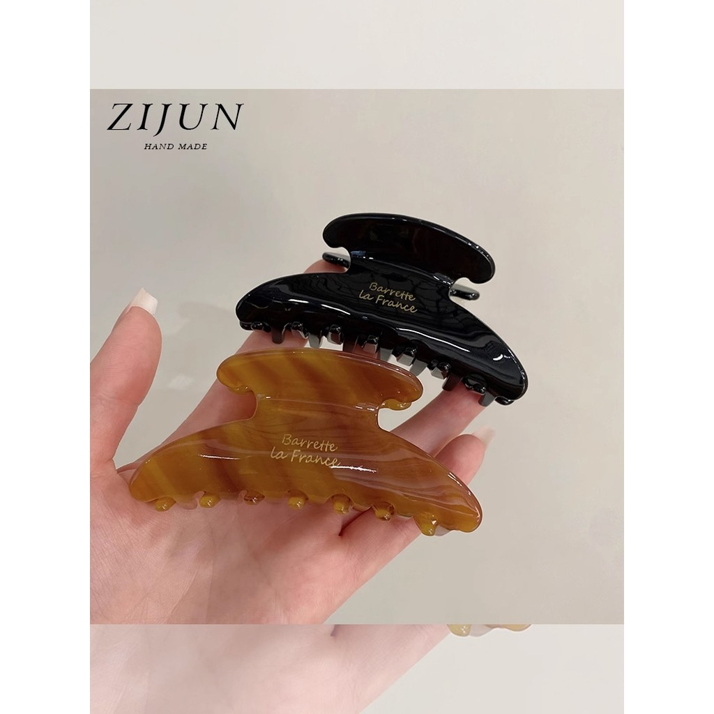 Cao Cấp Cá Mập Kẹp Acetate Kẹp Tóc Influencer Retro Tóc Lớn Kẹp Tóc Kẹp Tóc Nữ Đầu Kẹp Tóc Phụ Kiện 