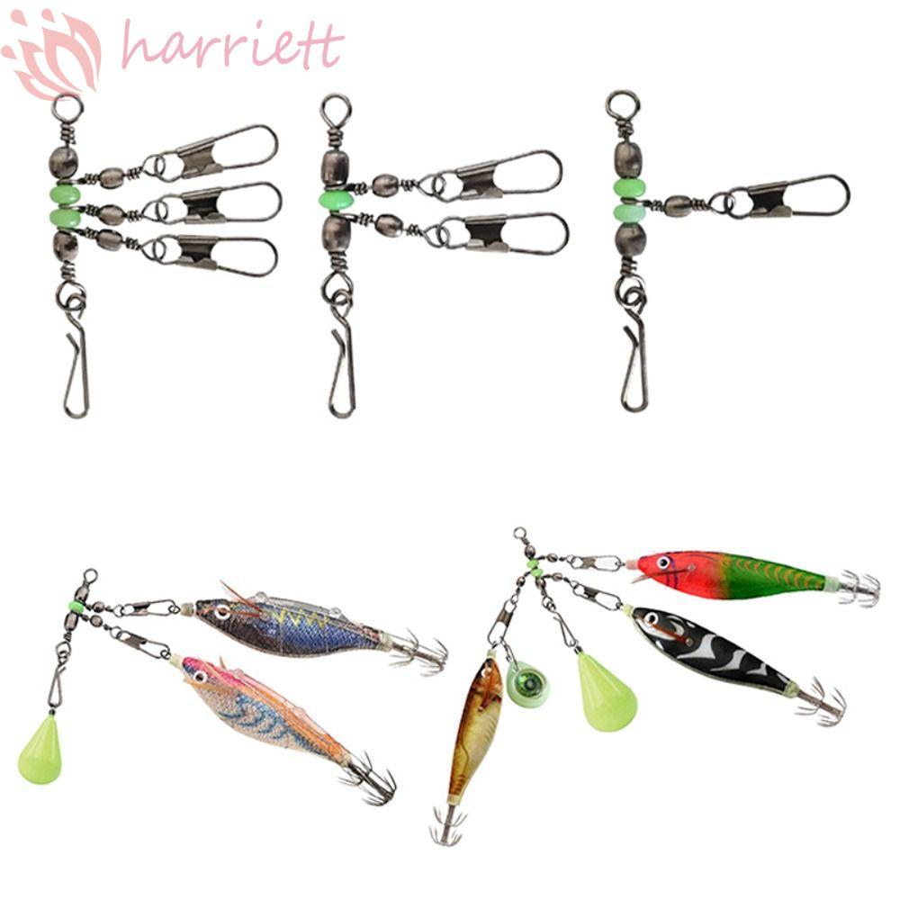 Đầu nối chốt câu cá HARRIETT, Vòng bi phát sáng Thùng câu cá xoay, Khóa liên động bền bỉ Snap Độ bền