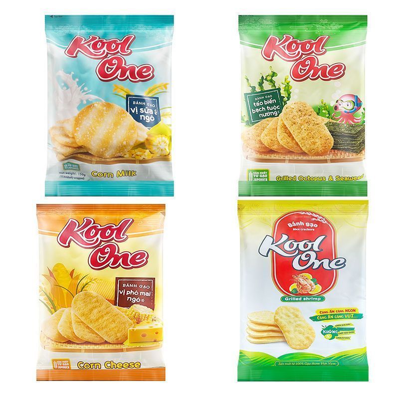 Việt Nam Nhập Khẩu KoolOne Senbei Cơm Crackers Tuyết Crackers Puffed Snacks Snacks Cơm Crackers Infl