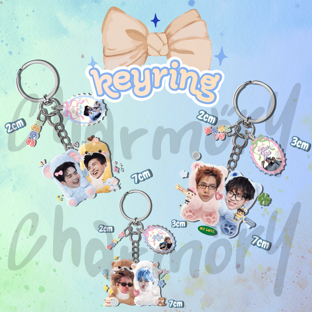 Móc khóa 3 charm in hình OTP ATSH |NGOCVU - SONBINH - RHYCAP | ANH TRAI SAY HI