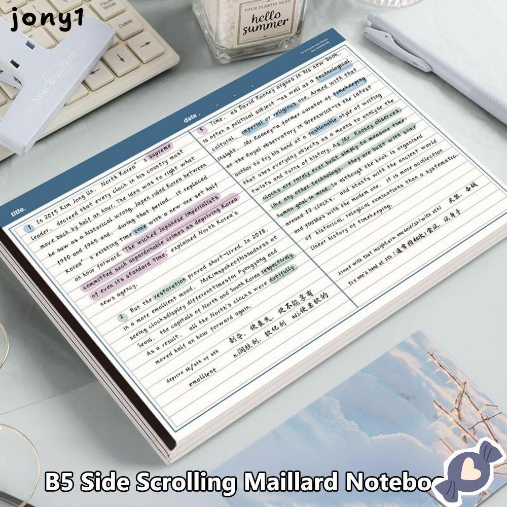 THUY 20 Tờ / Sách B5 Notebook, Notepad ngang B5, Giấy bìa có thể xé được đơn giản Văn phòng trường h