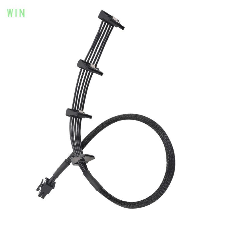 WIN 6Pin Mô-đun PSUs Cáp sang ổ cứng SATAs Dây cấp nguồn 18AWG 4 cổng