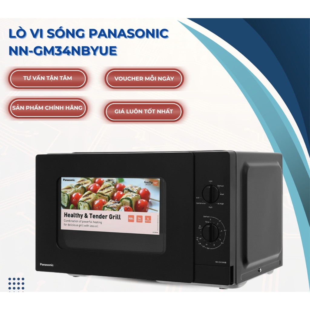 [Hỏa tốc 1h] Lò vi sóng Panasonic NN-GM34NBYUE - Dung tích 24L