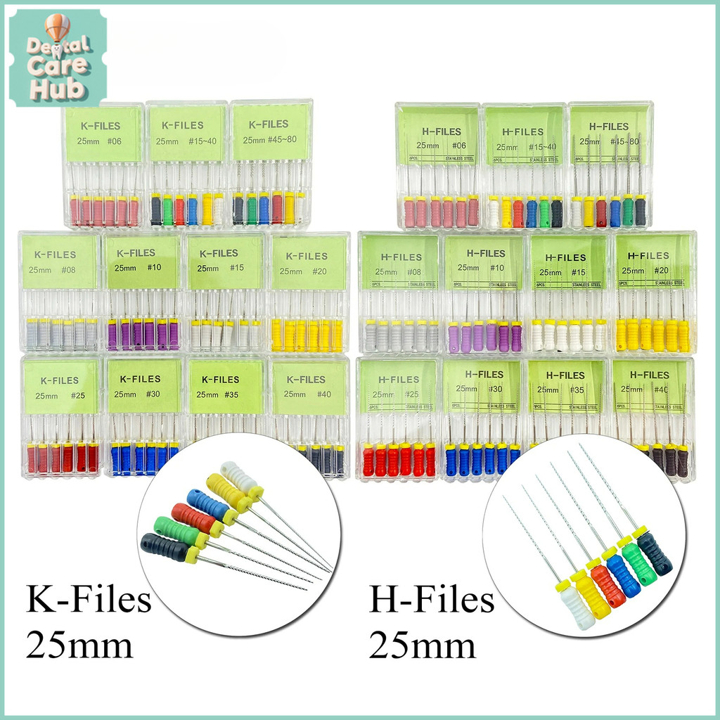 Dụng Cụ Nha Khoa Bằng Thép Không Gỉ 21 / 25mm Dụng cụ nha khoa Rễ Cannal Endo H File 25mm K File 25m