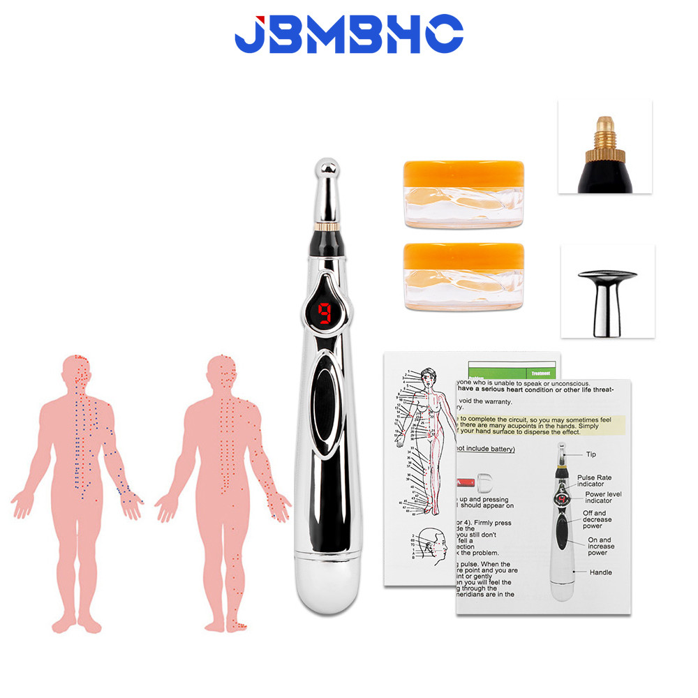 Bút châm cứu điện tử Muscle Meridian Energy Electric Pulse Stick với 3 đầu & 2 gel