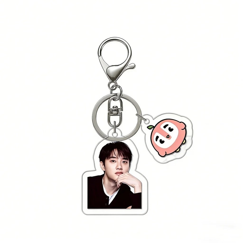 Móc khóa EXO mica in hình Sehun Chanyeol Baekhyun D.O. Kai Lay phụ kiện trang trí treo túi xách quà 
