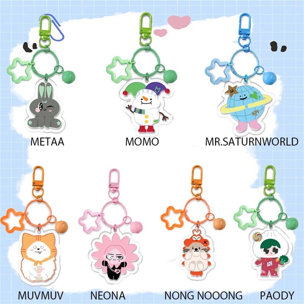 Móc khóa GMMTV mica acrylic nhân vật Metaa Momo Neona Paody dễ thương quà tặng fan Boylove Thái Lan 