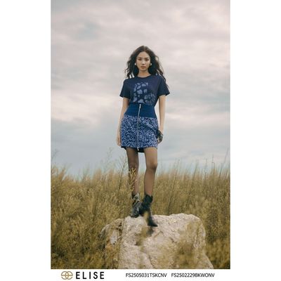 Jupe tím than HT báo thiết kế Elise FS2502229BKWONV
