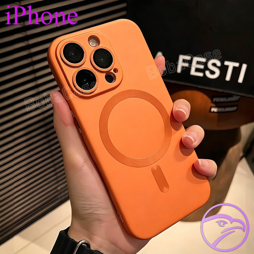 Ốp lưng iPhone Từ tính màu cho 17 16 15 14 13 12 11 Pro Pro Max 7 8 Plus X XS XR XSMax SE  | BigBuy360 - bigbuy360.vn