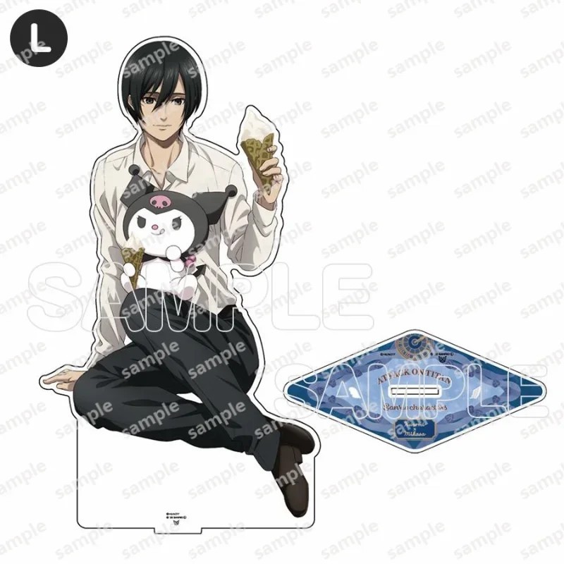 Standee Anime Attack on Titan x Sanrio Mô Hình Mica Mikasa Eren Levi Armin Kuromi Dễ Thương Trang Tr
