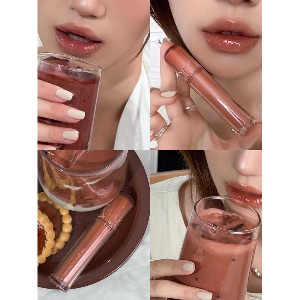 son romand 24 thanh lý son romand Trà Nhồi Bông Lychee romand Juice Lip Glaze 2.0 Series 35 Trà Nhồi