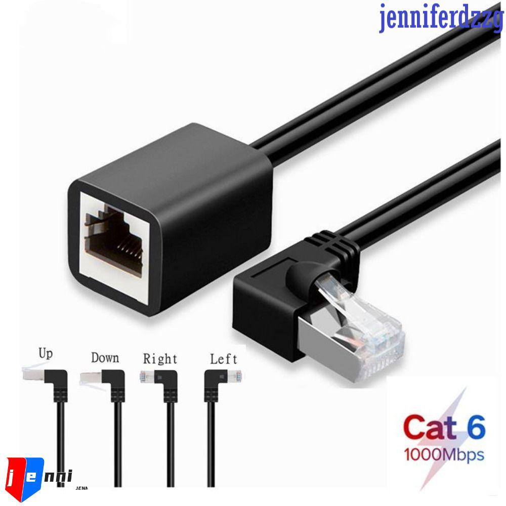 JENNIFERDZZG Cáp Nối Dài Mạng CAT6 LAN Cáp Mạng Thẳng Góc Phải 90 Độ Cáp Chuyển Đổi Nam Đến Nữ Cat6 