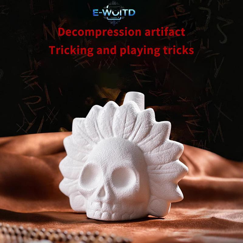 E-WOITD Oril Aztec Death Còi To La hét Aztec Death Còi mới lạ Bộ xương Còi Halloween Đồ dùng dự tiệc