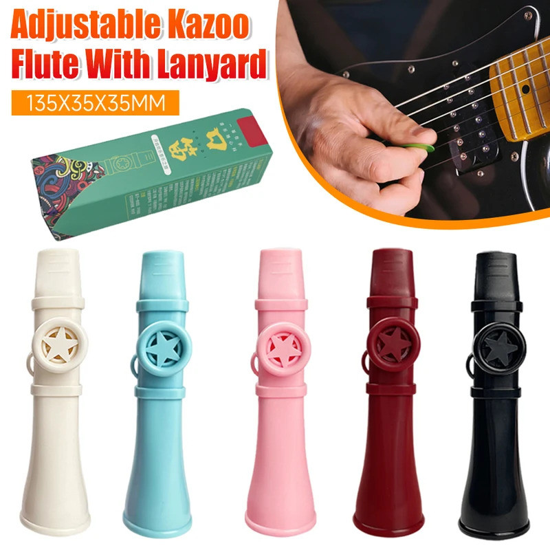 Kazoo Sáo Có Dây Nhựa Dudu Ống Miệng Sáo Saxophone Có Thể Điều Chỉnh Đơn Giản Kazoo Nhạc Cụ Dành Cho