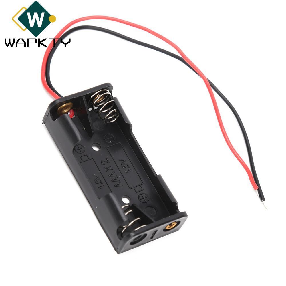 WAPKTY 10 Cái Giá đỡ pin AAA 3 × 1.5V, có dây 15cm 2 × 1.5V AAA 2 × 1.5V Giá đỡ pin AAA, Giá đỡ PP 3
