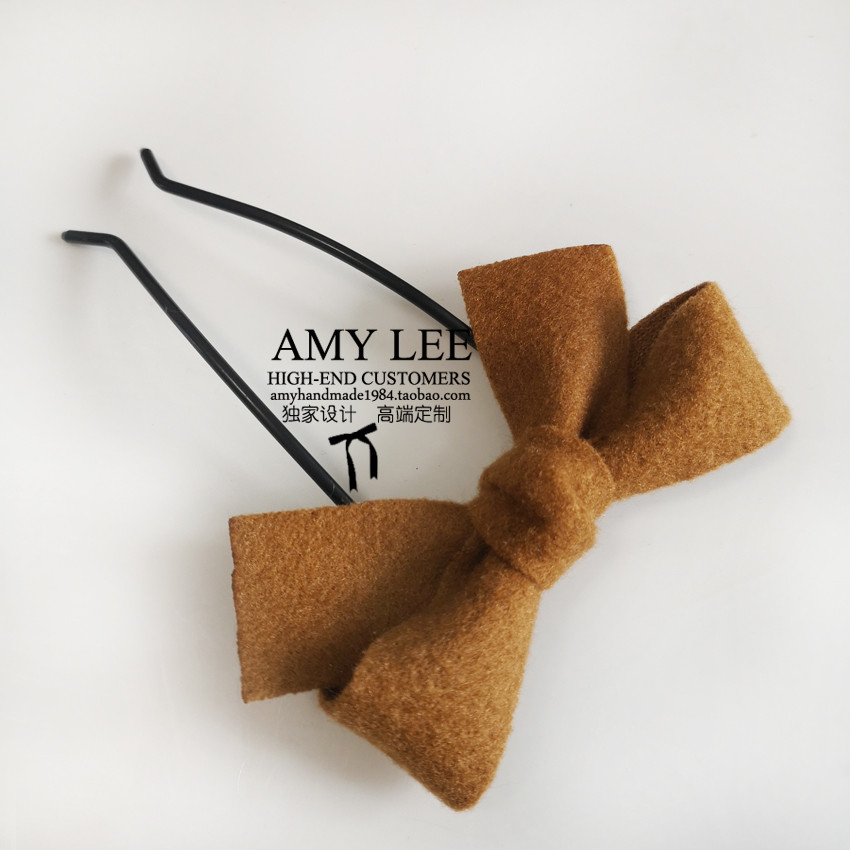 Amy Trang Sức Thời Trang Kẹp Tóc Nơ Kẹp Tóc Hình Chữ U Kẹp Thu Đông Phong Cách Mới Độc Đáo Màu Len T