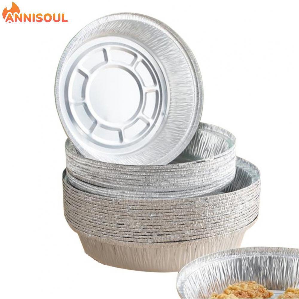 [NISO]10 Pack Aluminum Foil Trays for Air Fryer For Oven Deep Round 6 7 8 Inch Options