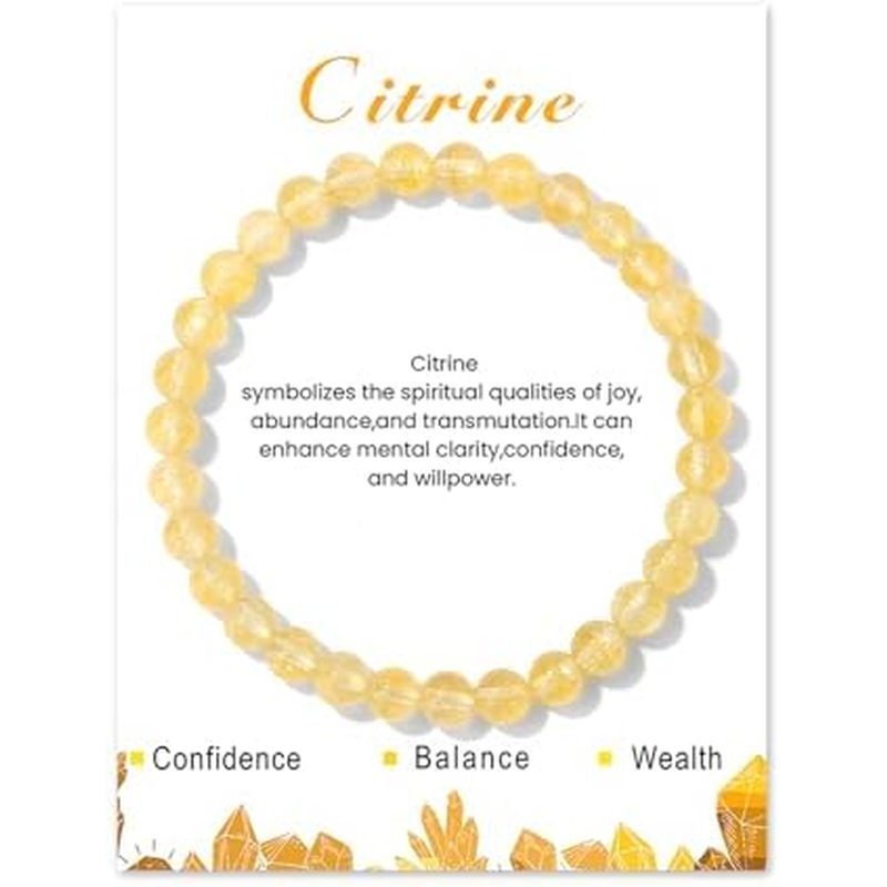 Crystal Bracelet for Women Spiritual 6mm Natural Stone Bracelets Handmade Stretch Crystal Beaded Bra
