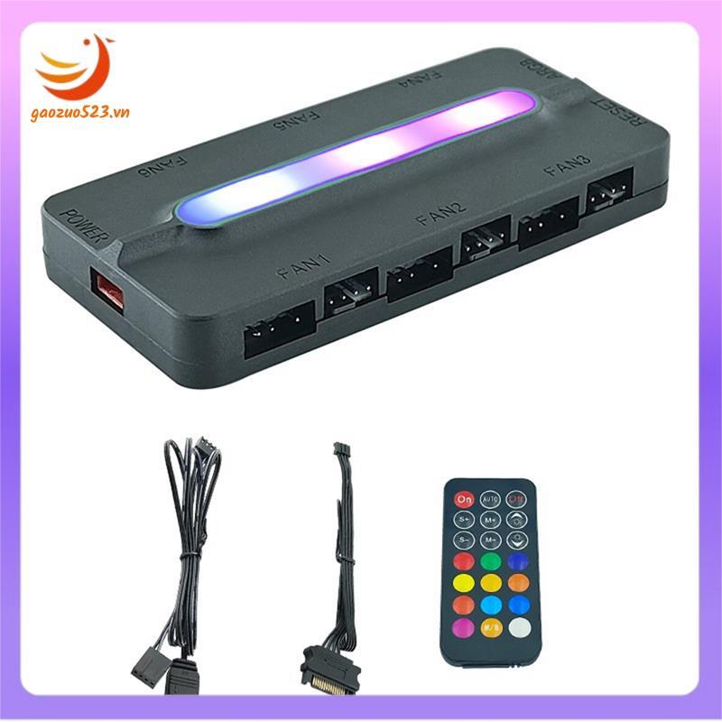[gaozuo523.vn] Bộ điều khiển ARGB 5V / 3Pin ARGB 4Pin Quạt PWM HUB Hub quạt ARGB Bộ chia trung tâm A