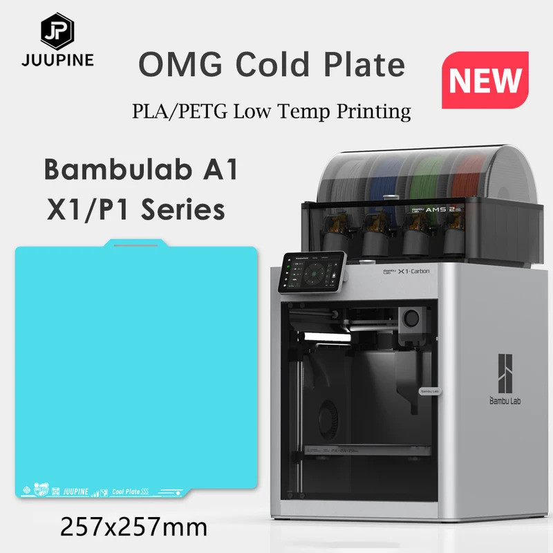 HB Cho Bambu Lab Xây Dựng Tấm PLA PETG Tấm Mát OMG Tấm Cho Bambu Lab P1S P1P A1 X1 Carbon 256x256 Ba