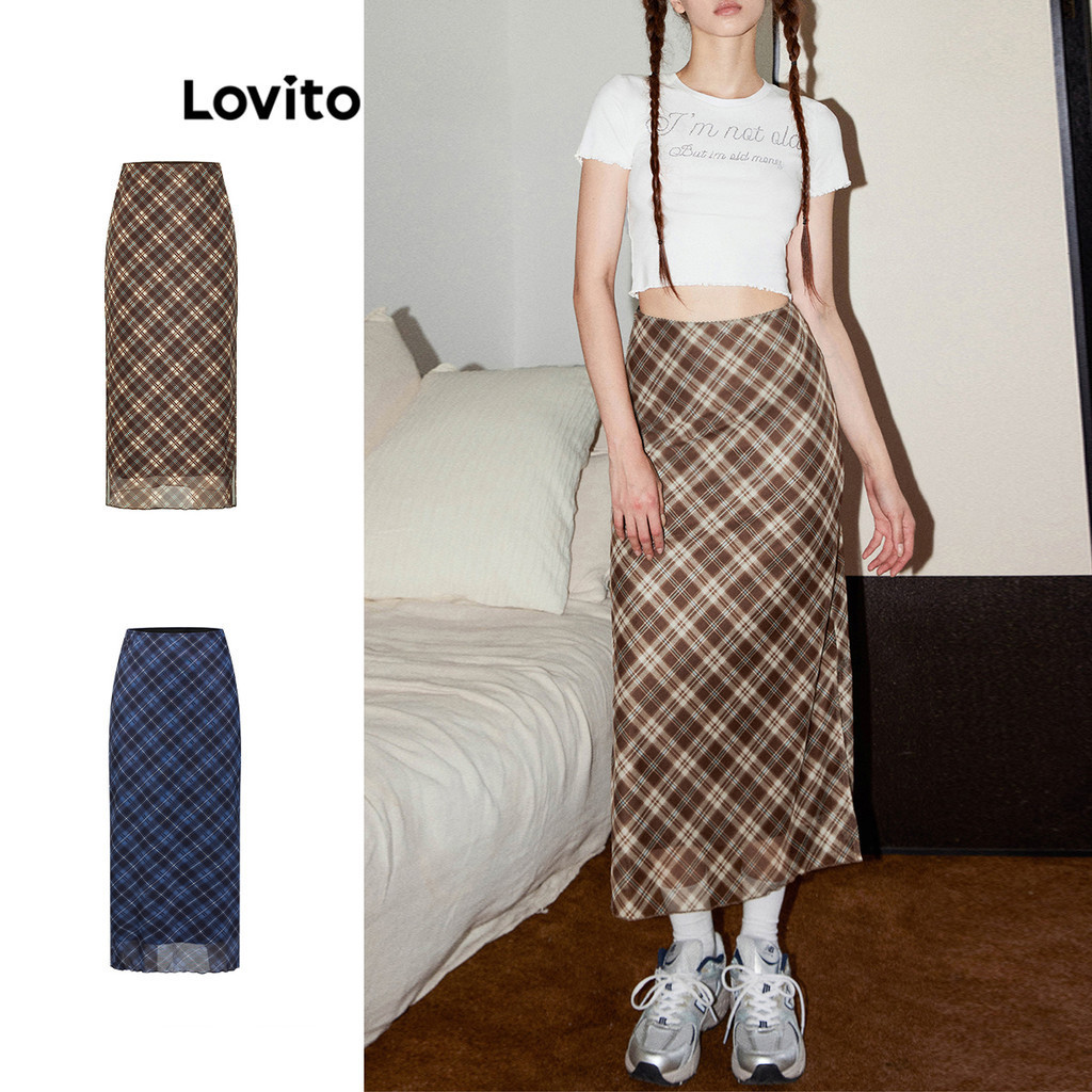 Váy Preppy Kẻ Sọc Hai Lớp Váy Chia Cho Nữ L58AD073 (Nhiều Màu)