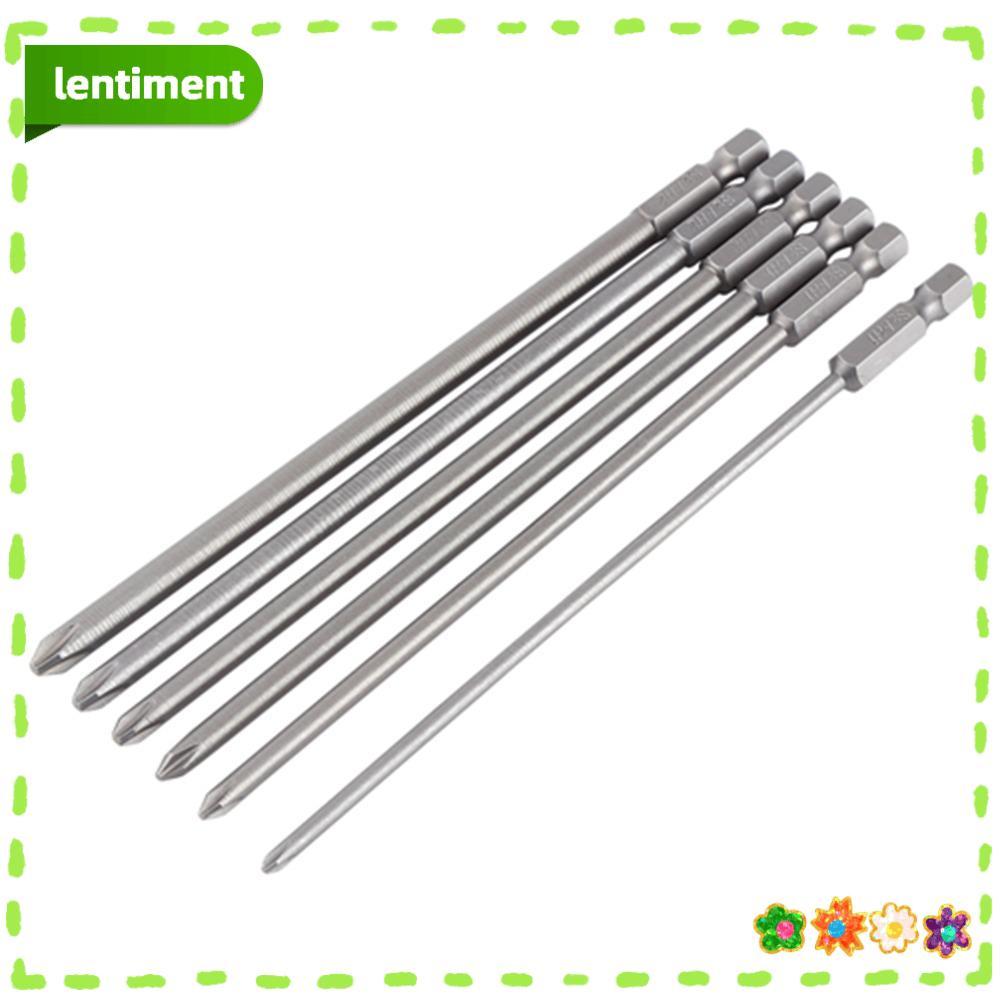 LENTIMENT 6 Mũi tuốc nơ vít đầu chéo, 1 / 4 inch Chuôi lục giác PH1 và PH2 Bộ mũi tuốc nơ vít, Thép 