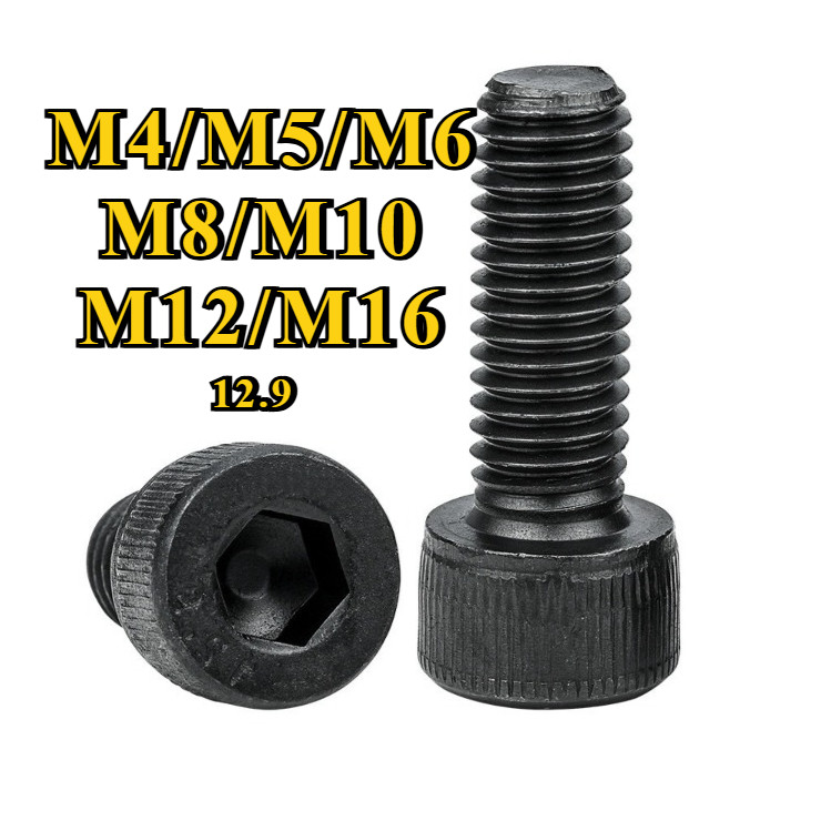 Bu lông ren trái cấp 12.9 vít đầu chén lục giác chìm ren ngược đầu trụ ren ngược  M4 / M5 / M6 / M8 