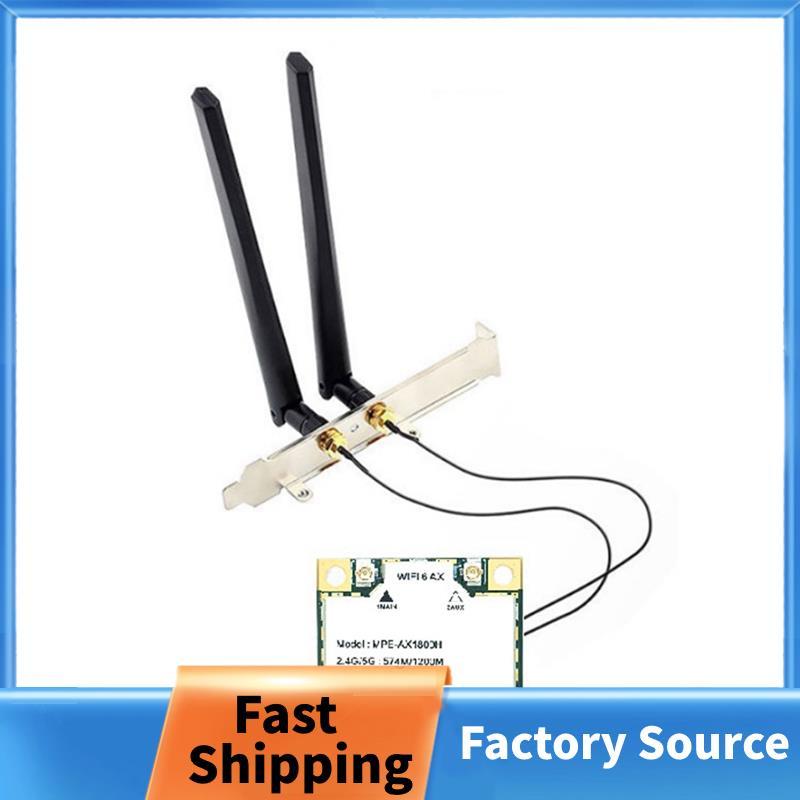 -AX1800H MT7921 WiFi6 Card mạng + Ăng-ten Băng tần kép 2.4G / 5G Mini Pcie Card BT5.2 cho Laptop Win