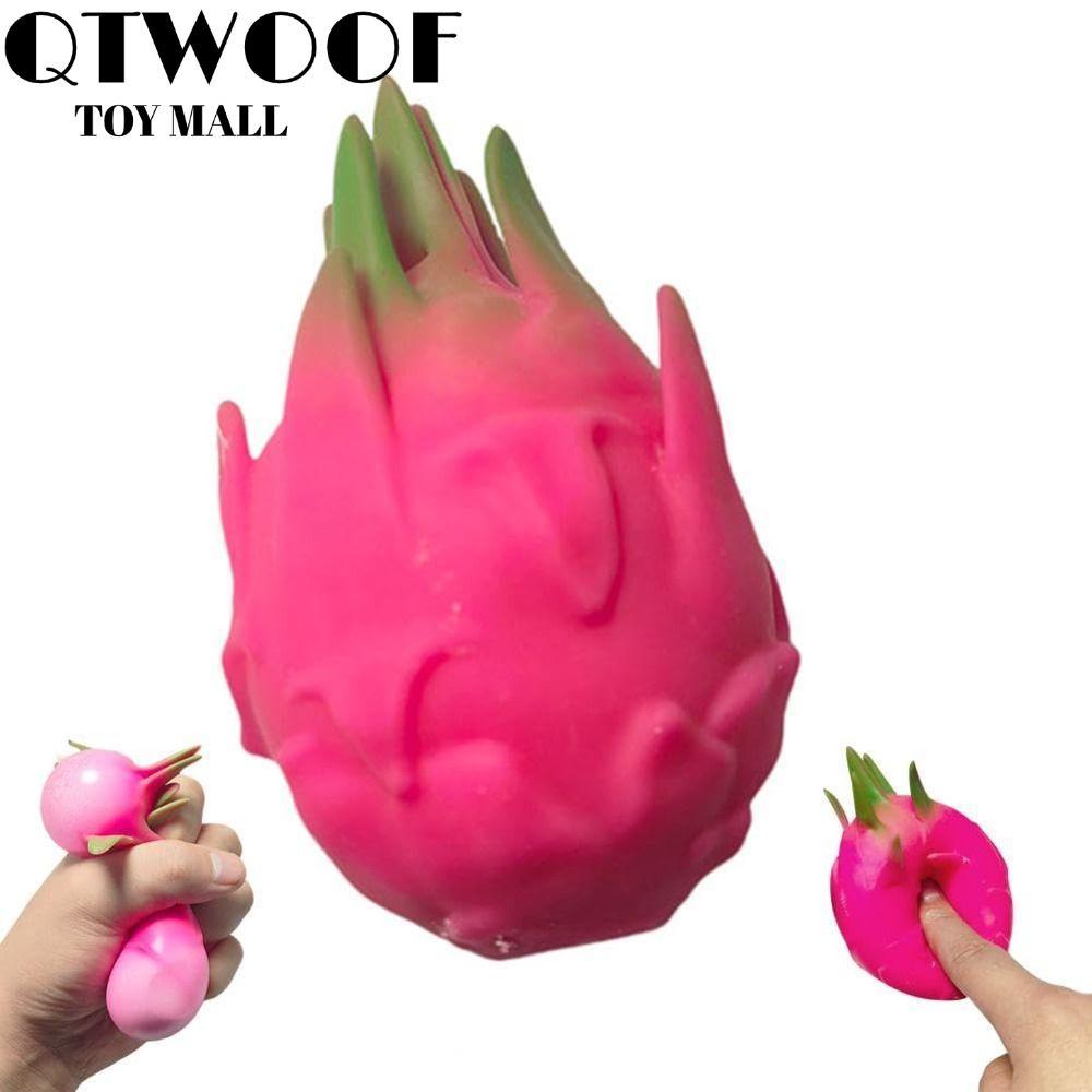QTWOOF Dragon Fruit Squishy Toy, Mềm Giảm Căng Thẳng Trái Cây Rồng Squishy Pinch Le, Quà Tặng Chậm T