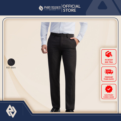 Quần âu nam Phan Nguyễn, chất liệu cao cấp, bền chắc, co giãn thoải mái, form slim fit QVL.915