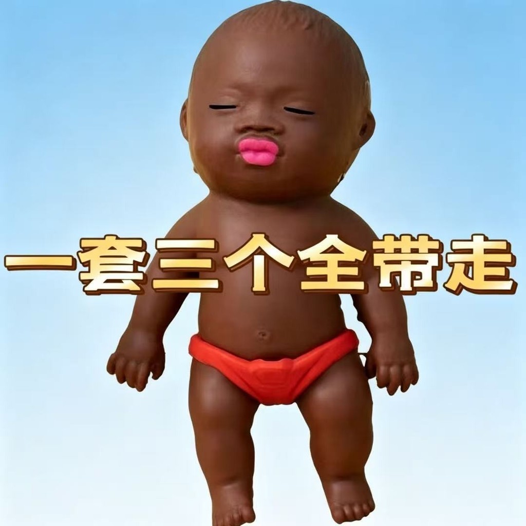 Sách Đỏ Nhỏ Cùng Phong Cách Búp Bê Đen Người Ảnh Hưởng Natasha Giải Nén Lòng Bàn Tay Búp Bê Đen Màu 