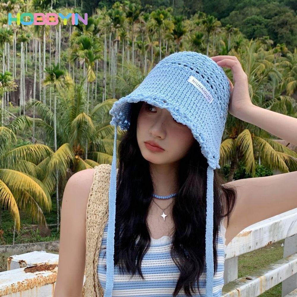 Mũ ngư dân Hobb Yin chống nắng thoáng khí, thời trang mùa hè
