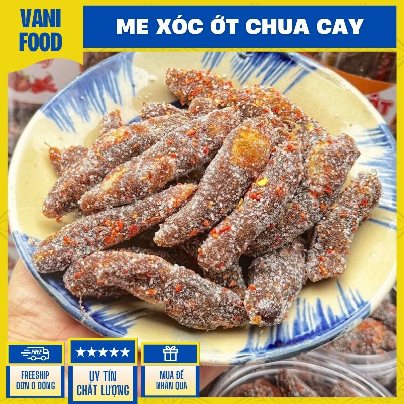 (HÀNG XỊN) Me Xóc Ớt Chua Cay - Me Chua Sốc Đường Muối Ớt Thịt Dày Siêu Ngon - Ăn Vặt Ngon