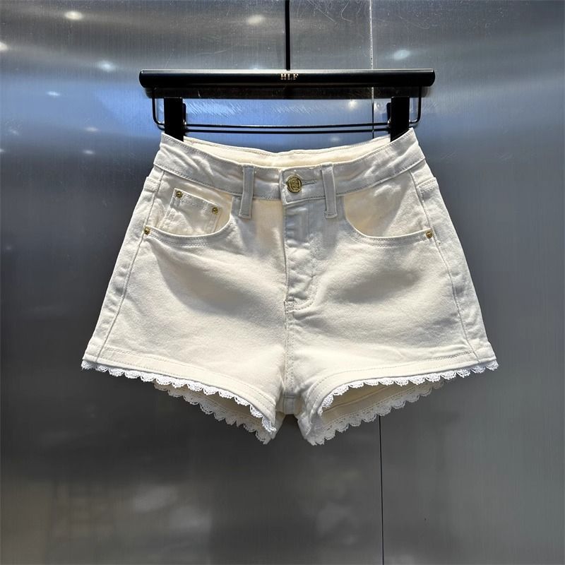 Short Quần Femboy Đơn Giản, Ren Khâu Cao Cấp, Phù Hợp Quần Short Denim Mùa Hè