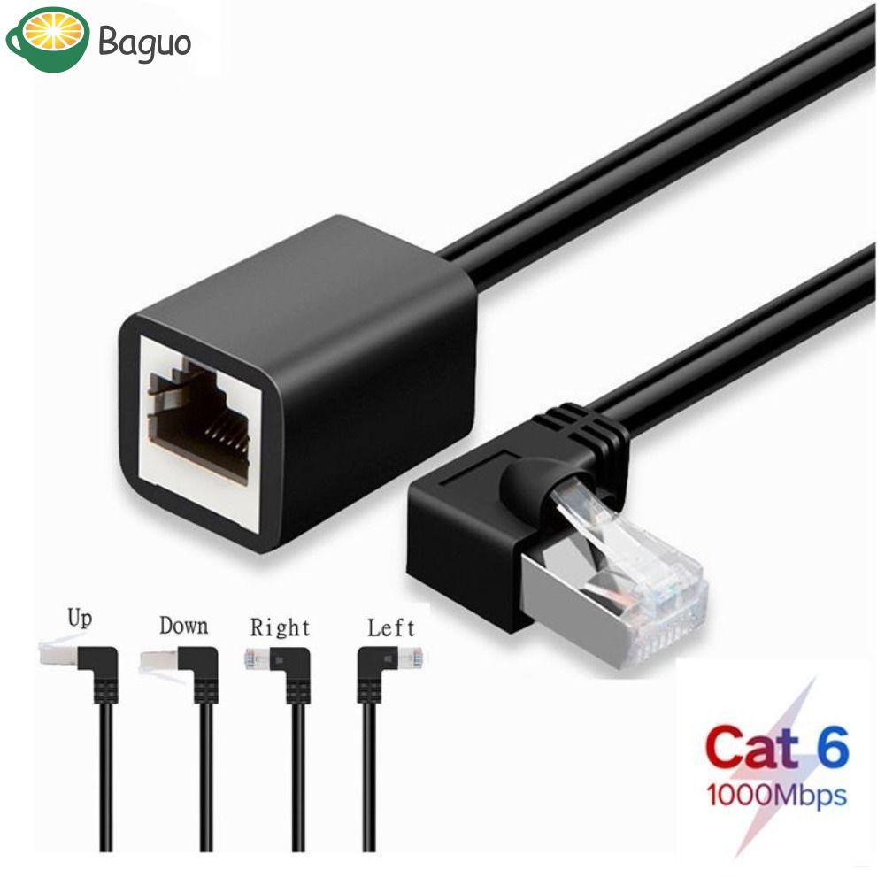 Cáp Nối Dài Mạng BAGUO CAT6 Cáp Adapter RJ45 Mạng LAN 90 Độ Cho PC Laptop Cáp Mạng Thẳng Cat6 Dây Et