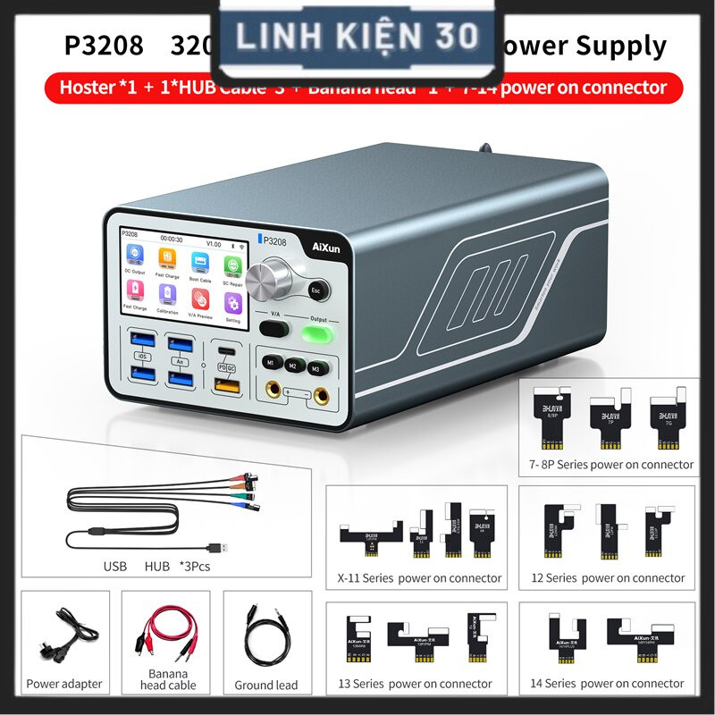 Máy cấp nguồn JC Aixun P3208 bản đủ IP7-16PM
