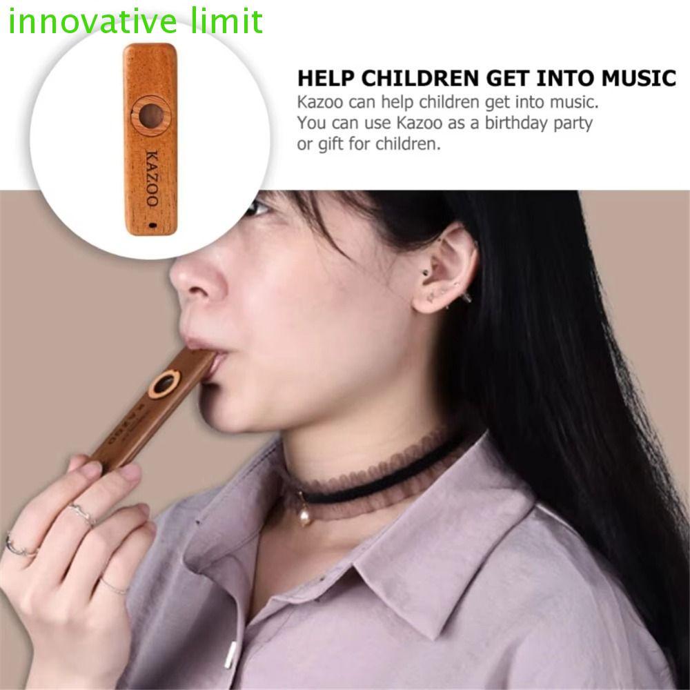 DYRUIDA Gỗ Kazoo, Học Dễ Dàng Nhạc Cụ Kèm Nhẹ Kazoo, Thiết Kế Sáng Tạo Bằng Gỗ Bền Nhiều Màu Nhạc Cụ