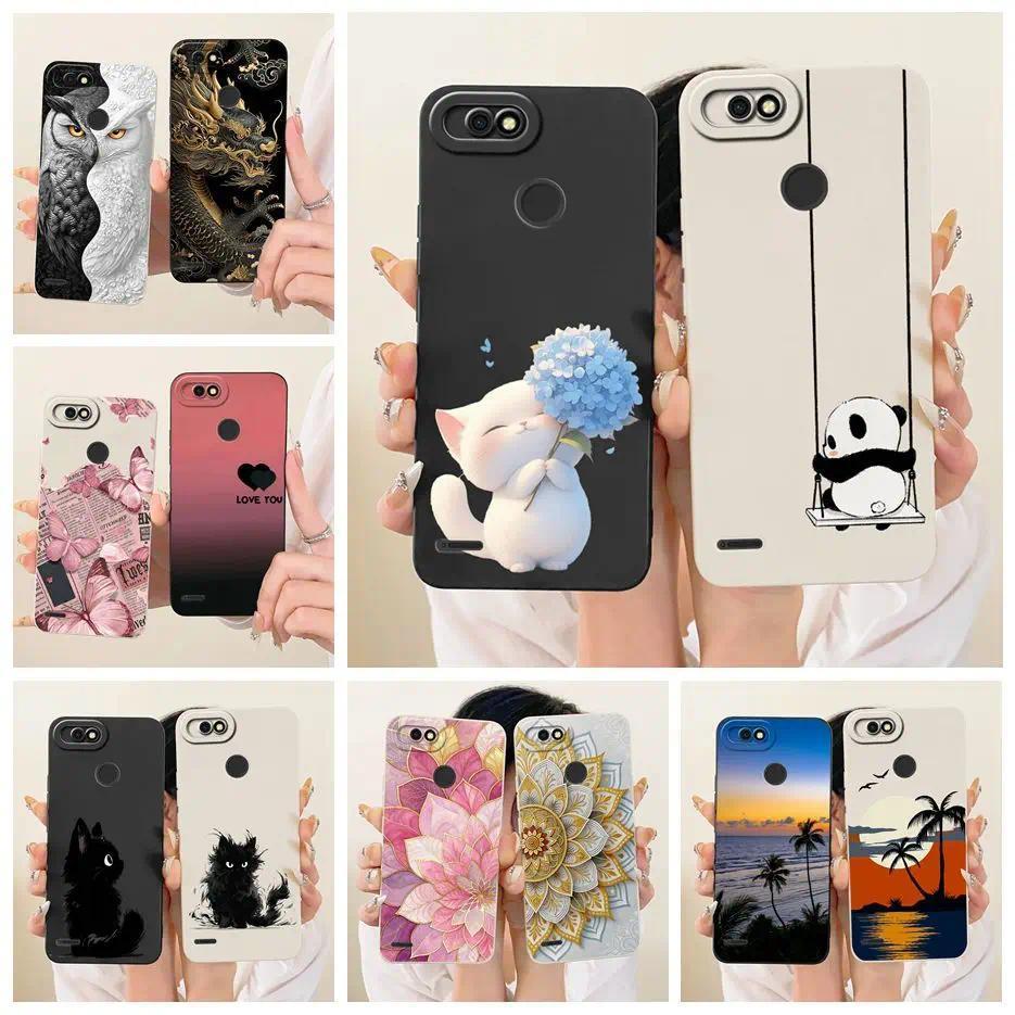 Dành Cho Tecno Pop 2F Ốp Lưng B1c Mèo Gấu Trúc Dễ Thương Hoạt Hình Vỏ Mềm TPU Điện Thoại Cho Tecno P