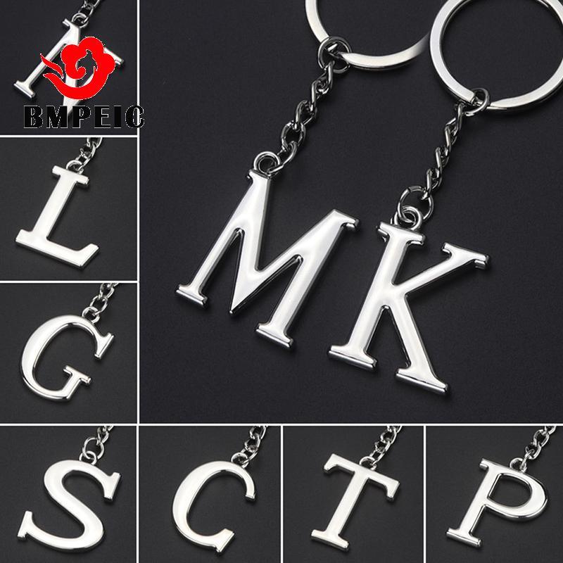 BMPEIC Sáng Tạo Bảng Chữ Cái Mặt Dây Chuyền Thời Trang 26 Chữ Cái Bảng Chữ Cái Ban Đầu Móc Khóa 26 C