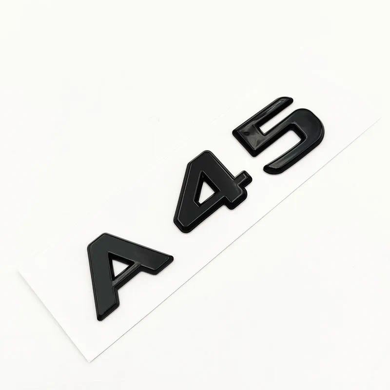 3d ABS Đen A 45 Logo A45 Biểu Tượng Chữ Cái Miếng Dán Biển Tên Thân Xe Huy Hiệu Cho Xe Mercedes A45 