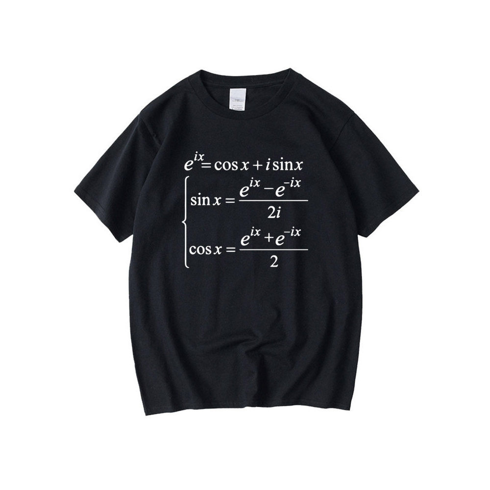 Áo thun tay ngắn sinh viên xuân hè với thiết kế công thức Euler về vật lý và toán